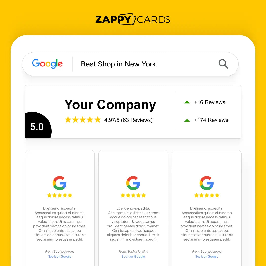 Zappy Google Review Stand
